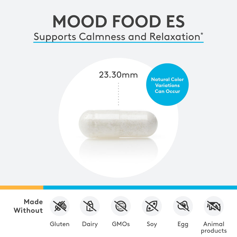 XYMOGEN Mood Food label closeup highlighting key CNS-friendly ingredients.