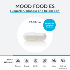XYMOGEN Mood Food label closeup highlighting key CNS-friendly ingredients.