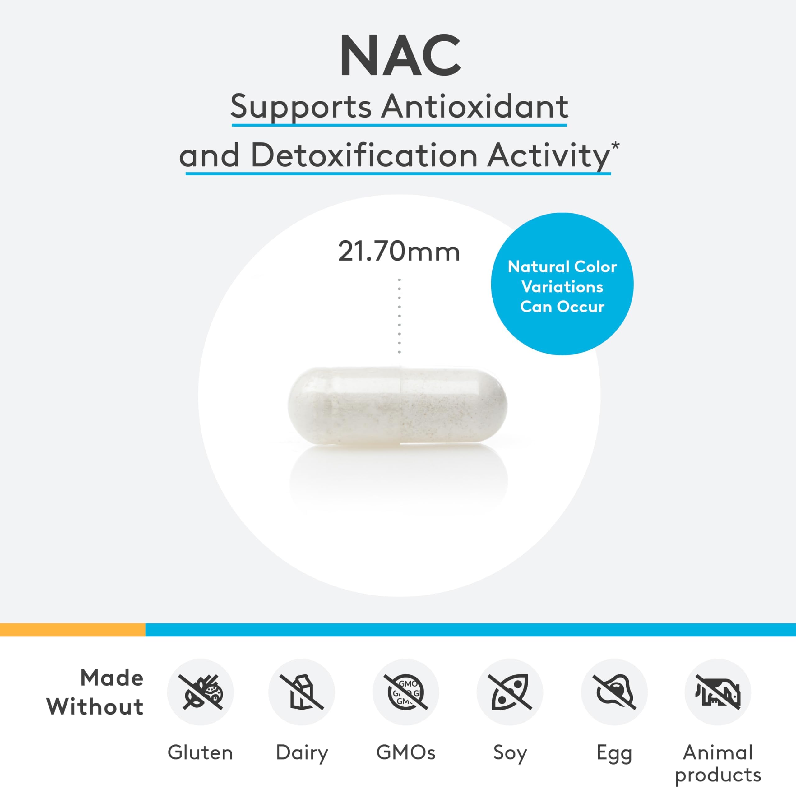 Xymogen NAC label detail with 600mg dosage for daily antioxidant support.