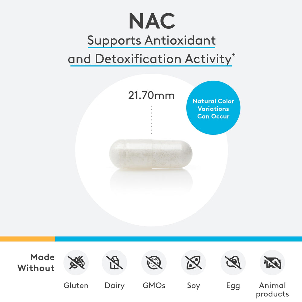 Xymogen NAC label detail with 600mg dosage for daily antioxidant support.