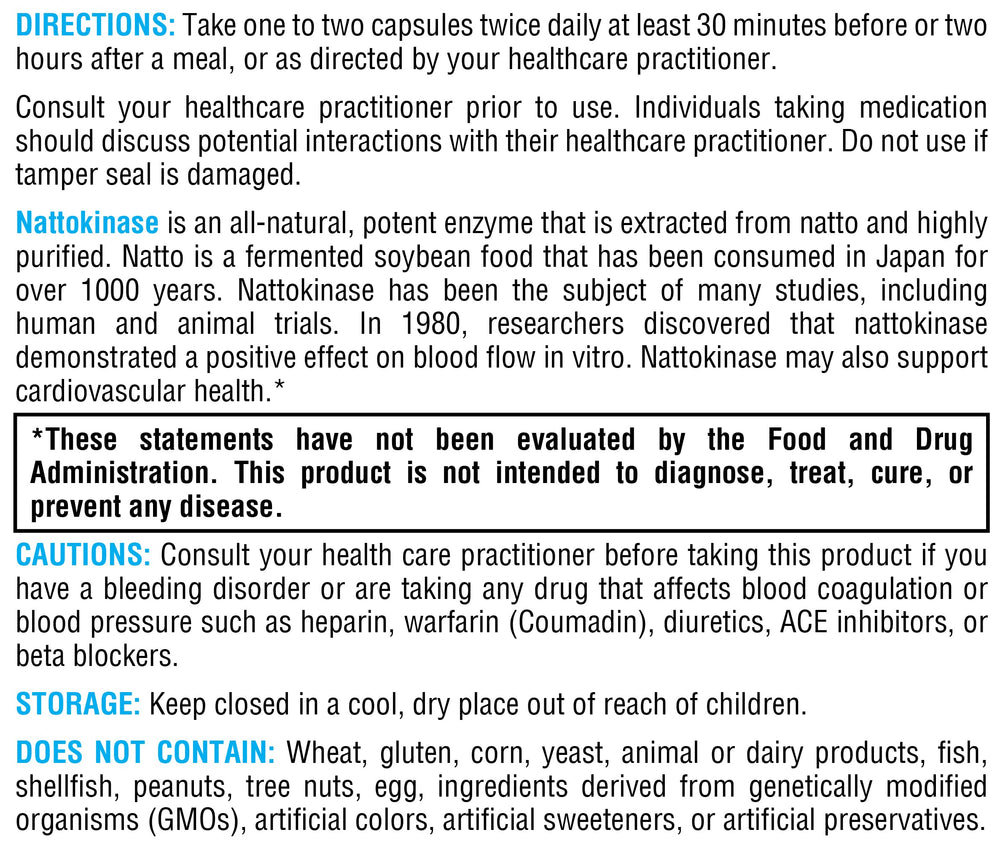 XYMOGEN nattokinase health benefits chart showing possible outcomes.