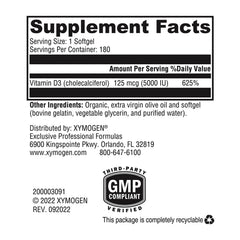 XYMOGEN OSAplex MK-7 bottle label highlights D3 and K2 MK-7.