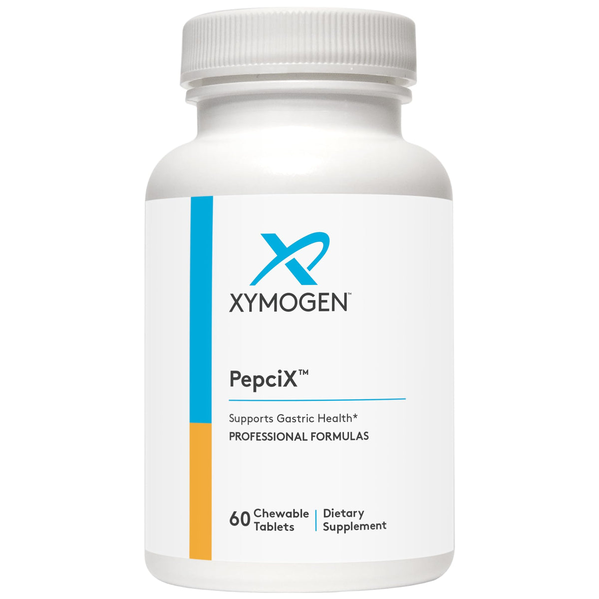 XYMOGEN PepciX bottle front view highlighting gut support.