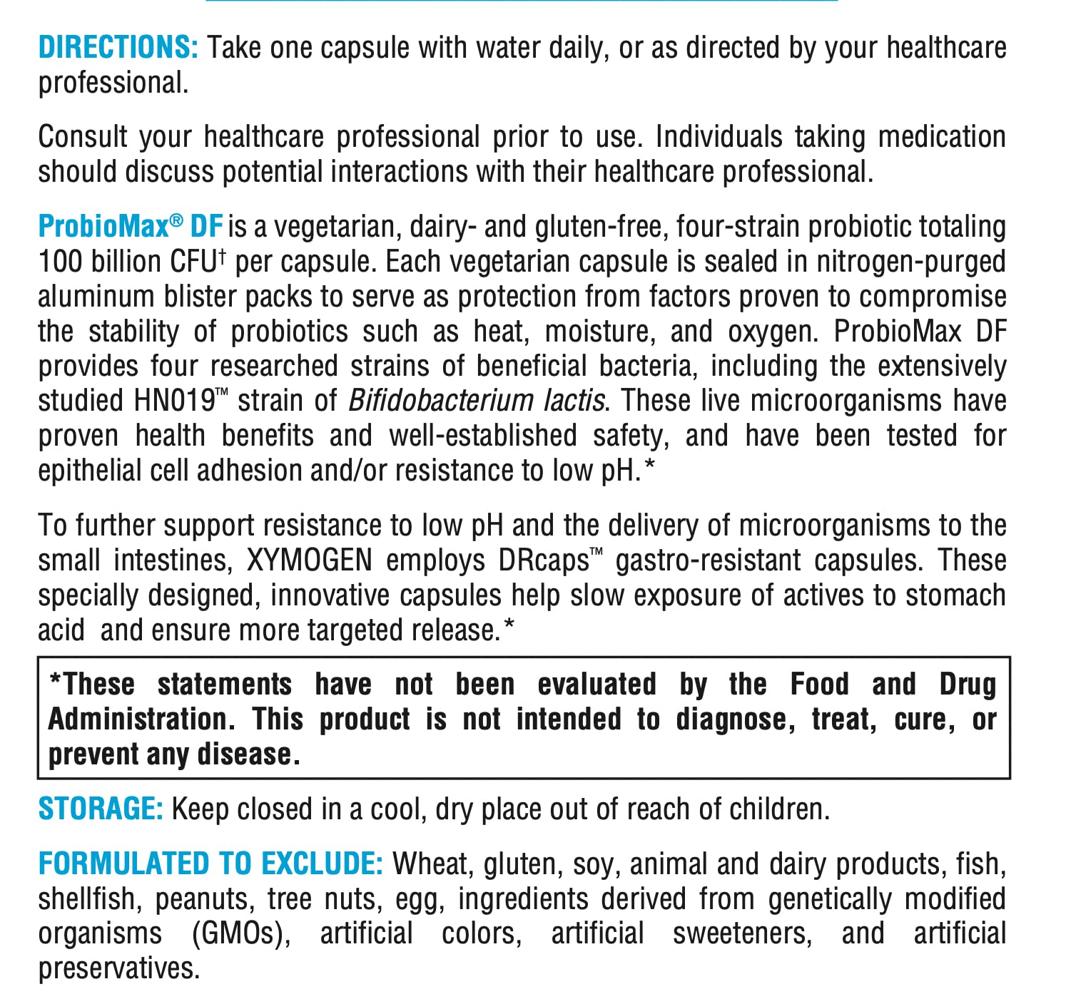 ProbioMax Daily 100B four-strain blend graphic emphasizes diverse microbiome support.
