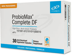 XYMOGEN ProbioMax Complete 45B bottle front view for daily gut health benefits