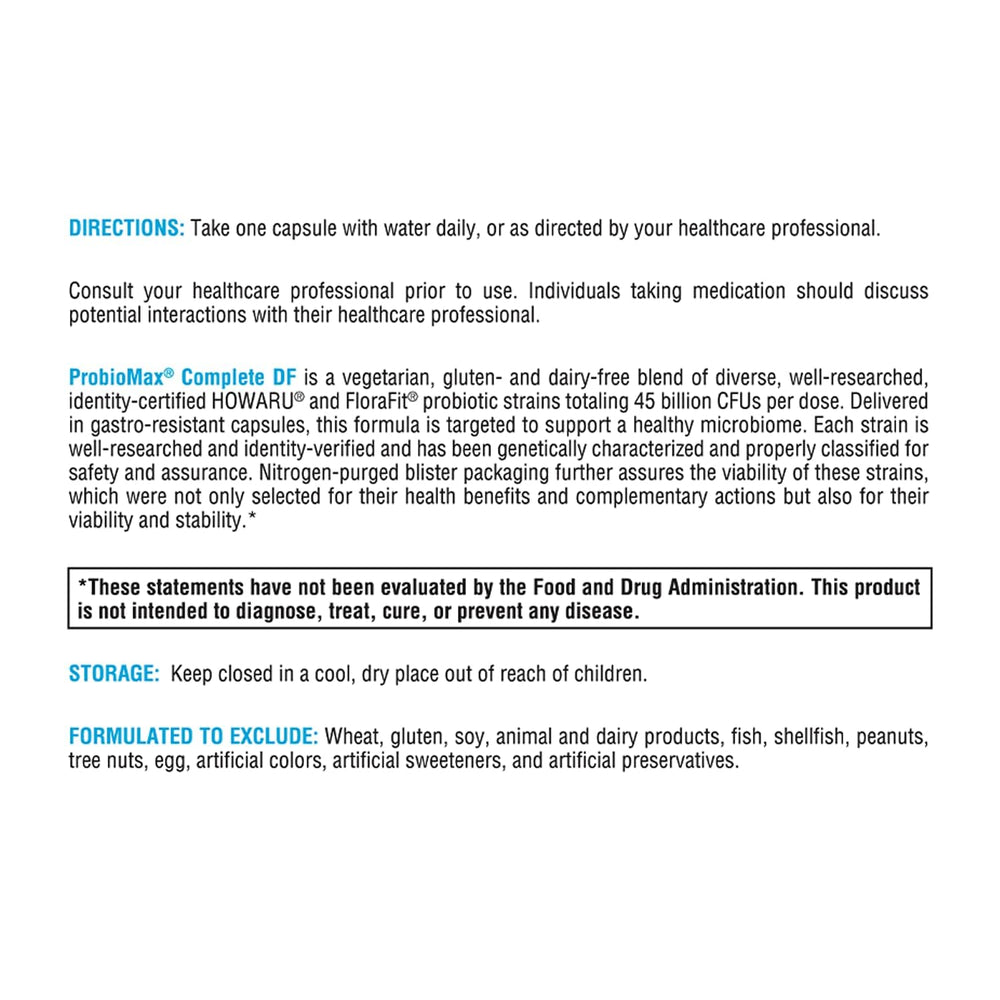 XYMOGEN ProbioMax Complete 45B HOWARU and FloraFit strains illustration