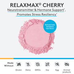 XYMOGEN RelaxMax bottle back details the magnesium malate and GABA ingredients.