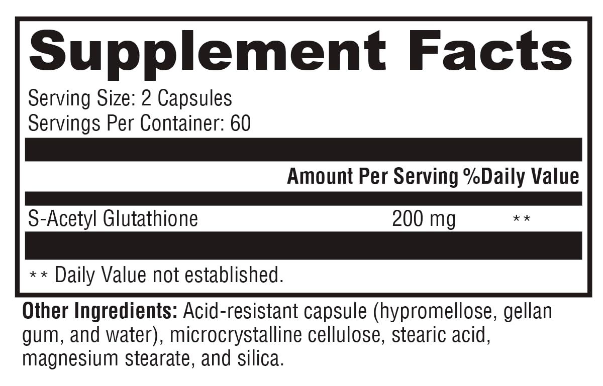 XYMOGEN S-Acetyl Glutathione bottle front view for daily wellness.