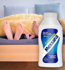 Yahve Mexsana odor-control powder keeps feet and footwear smelling fresh.
