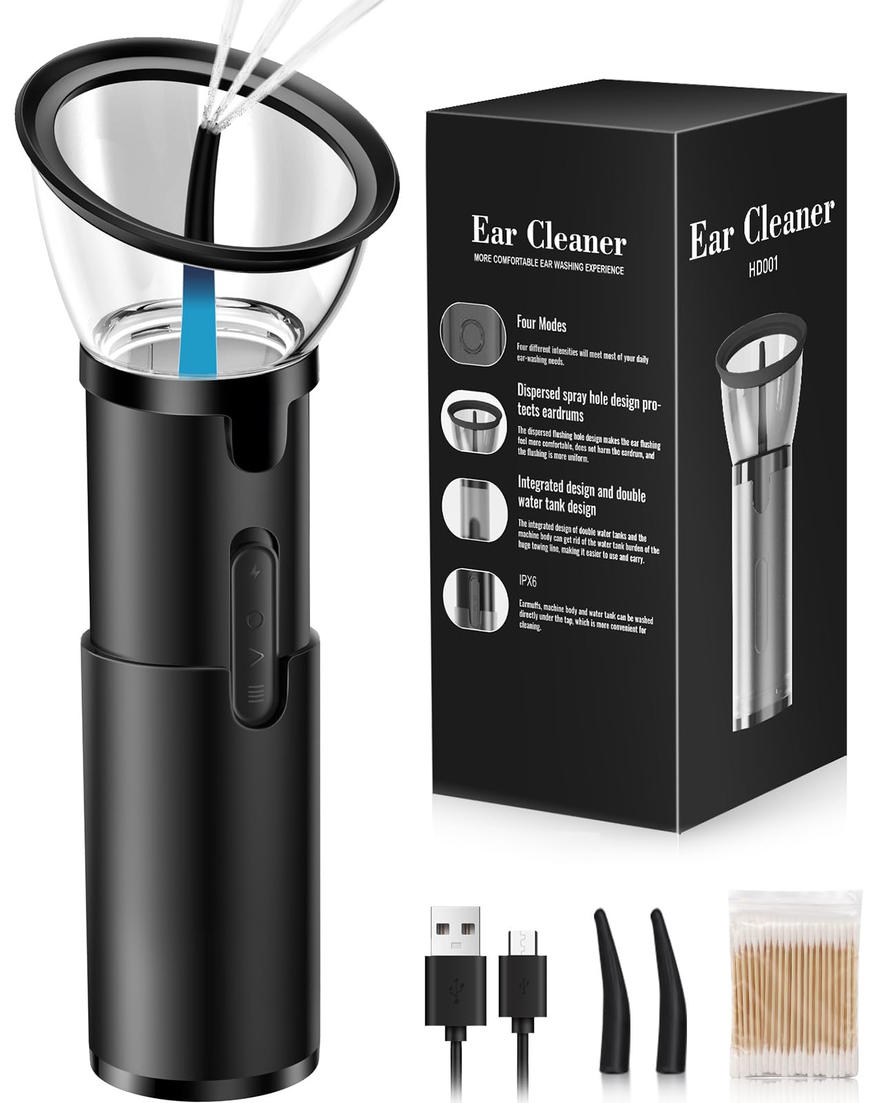 Yakbio Ear Wax Removal Cleaner handheld for quick at-home ear cleaning.