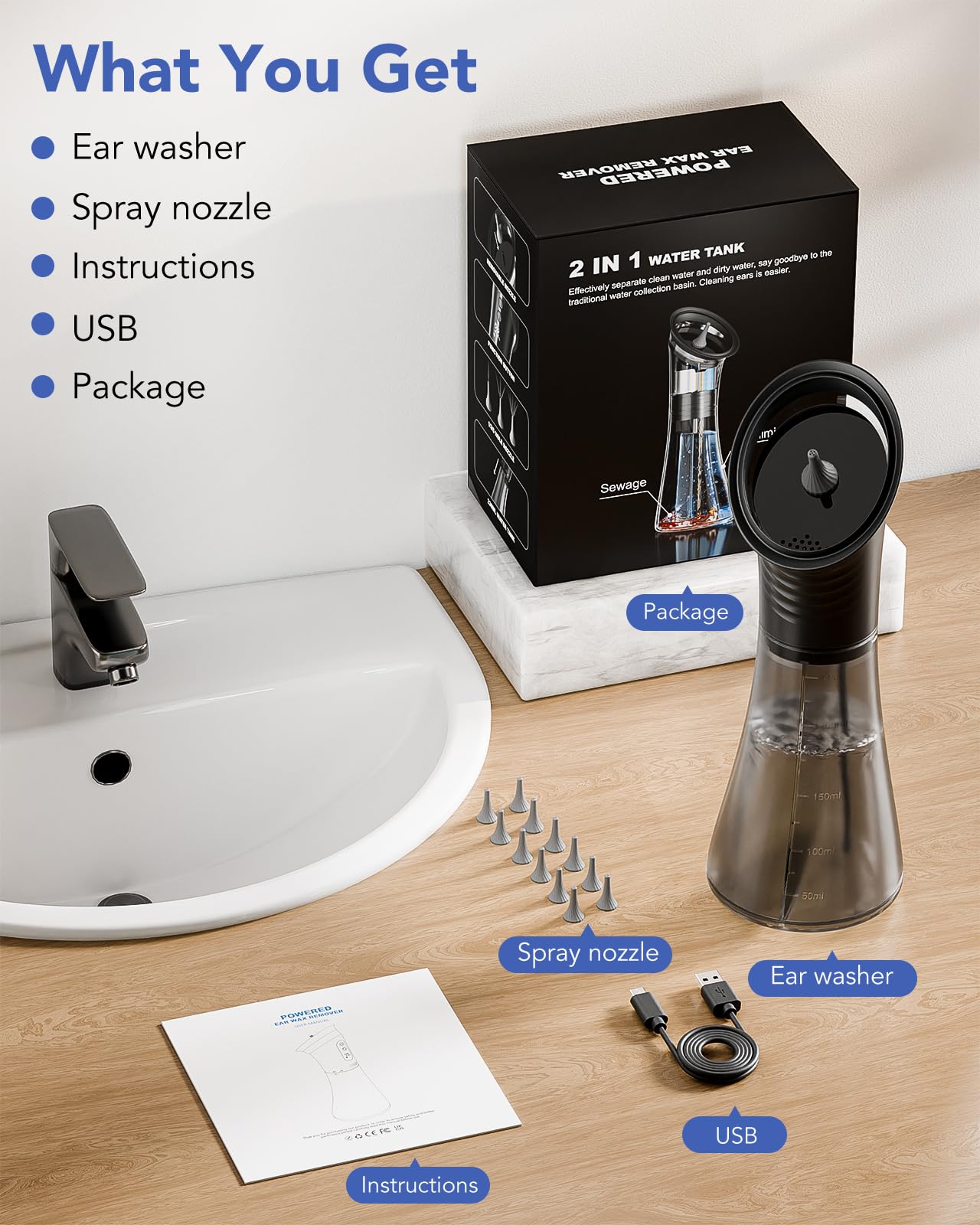 Yakbio one-handed operation design makes ear cleaning simple and safe.