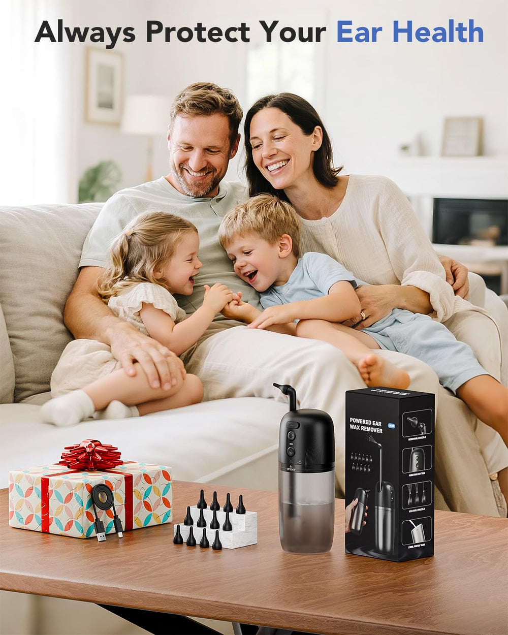 Yakbio travel-friendly case; portable ear care solution anywhere.