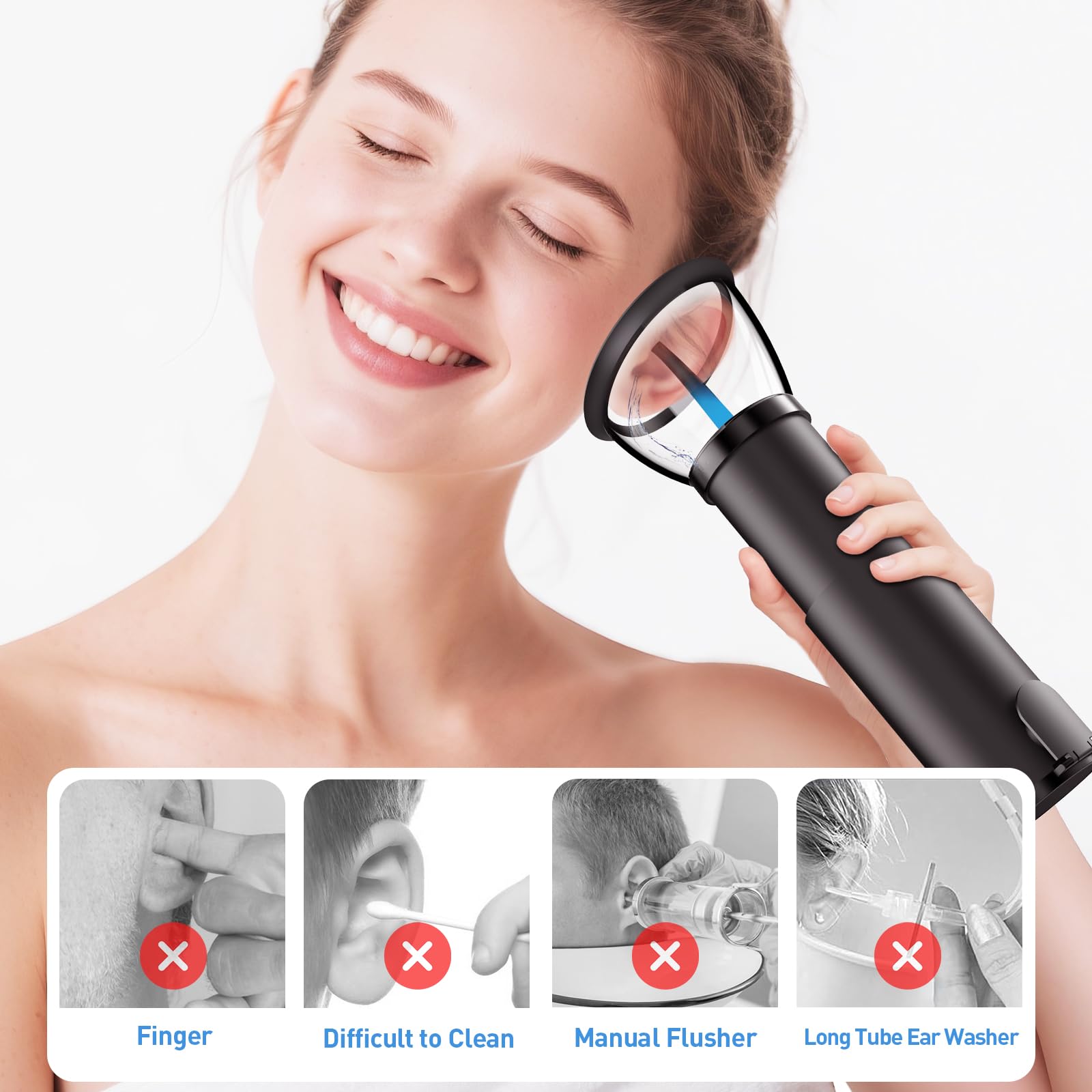 Yakbio soft irrigation nozzle provides comfortable cleansing.