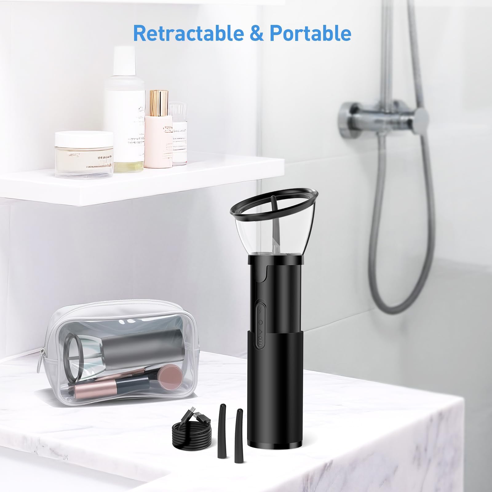 Yakbio Type-C charging keeps the device ready for hours of use.