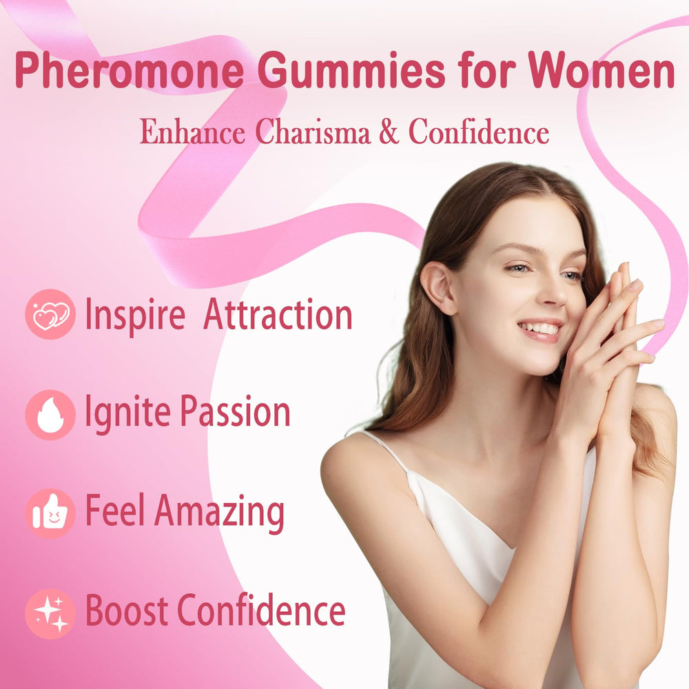 Yalei Pheromone Gummies bottle-front showing portable, sugar-free wellness for on-the-go use