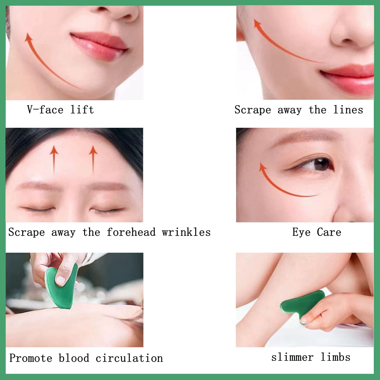 YAMHOHO Gua Sha portátil de cuarzo rosa para uso diario.