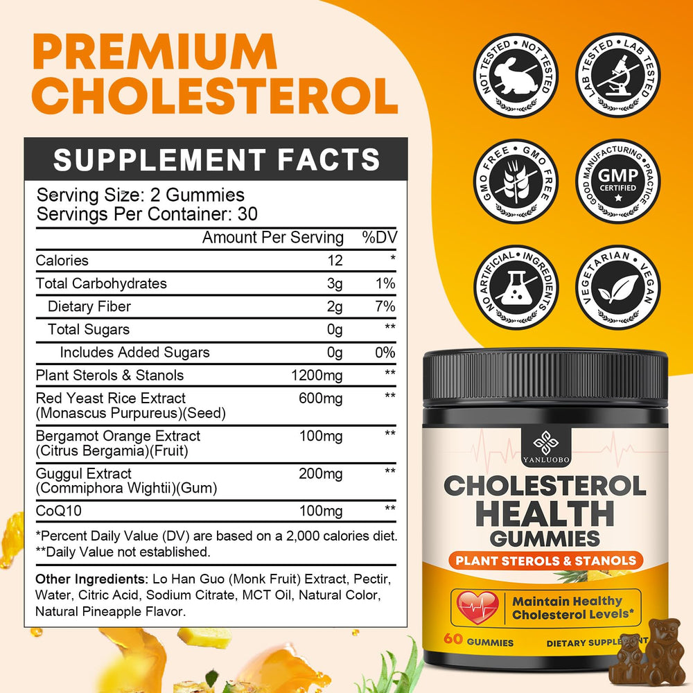 Yanluobo gummies being poured from bottle for easy daily intake.