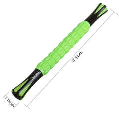 YANSYI Muscle Roller Stick ergonomic grip for easy handling during use.