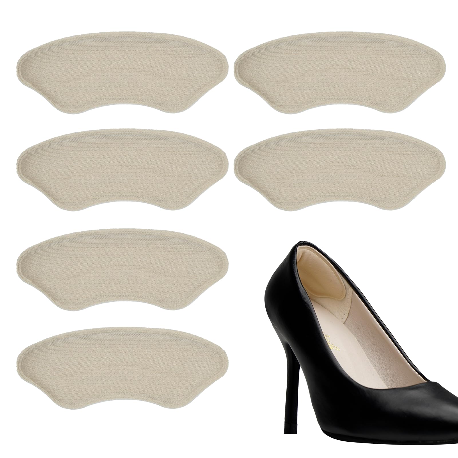 Yaogniy heel pads anti-slip grip on loose shoes for a secure fit.