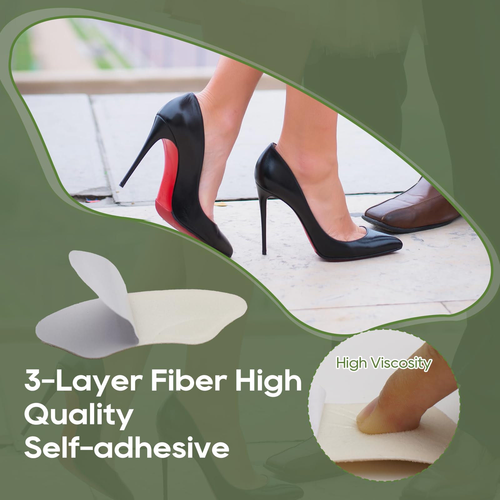 Yaogniy slim heel liner fits snugly in flats and boots.