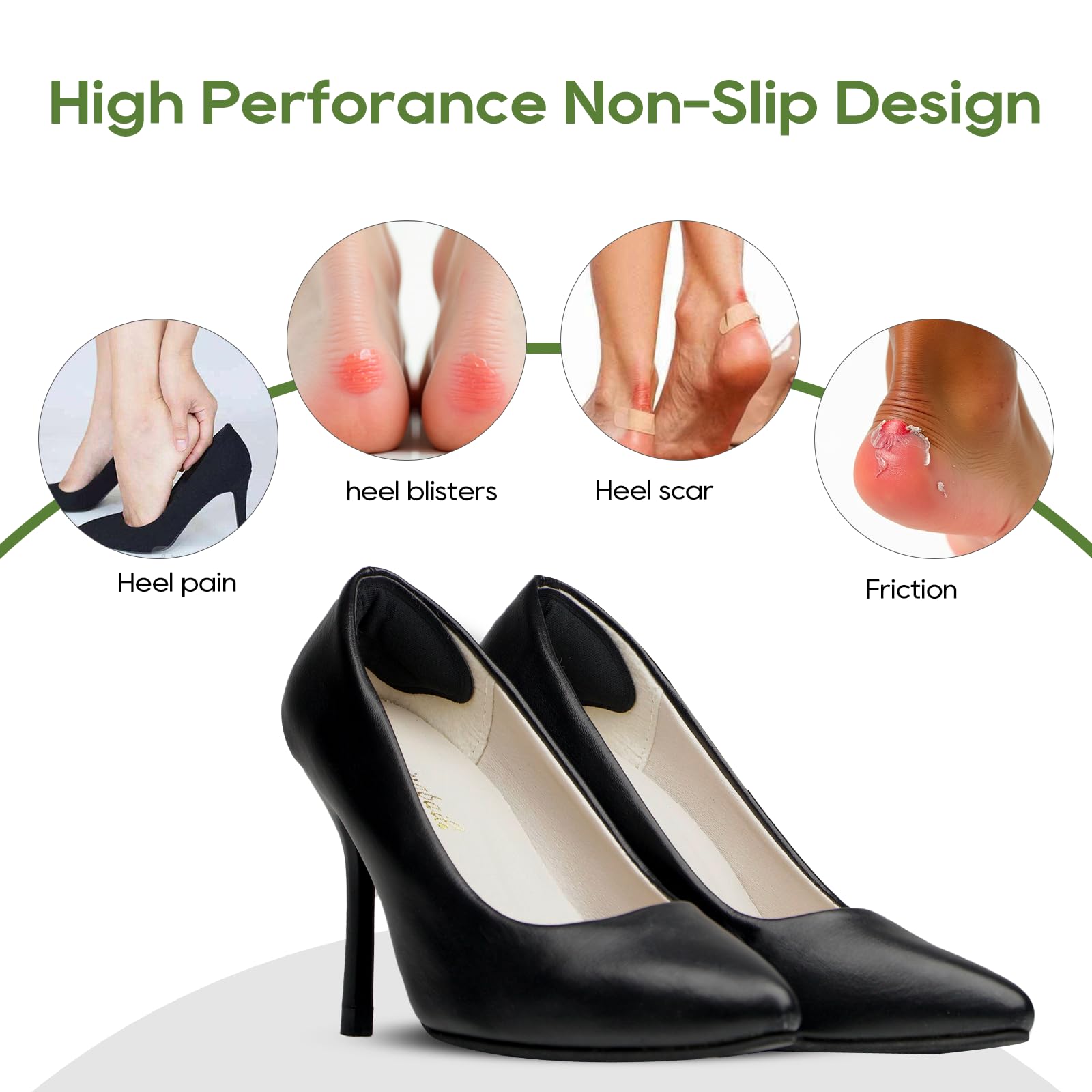 Yaogniy self-adhesive heel inserts stay securely in place