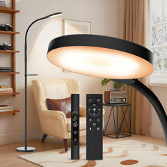 Yarah light therapy lamp in a living room delivering bright daylight glow