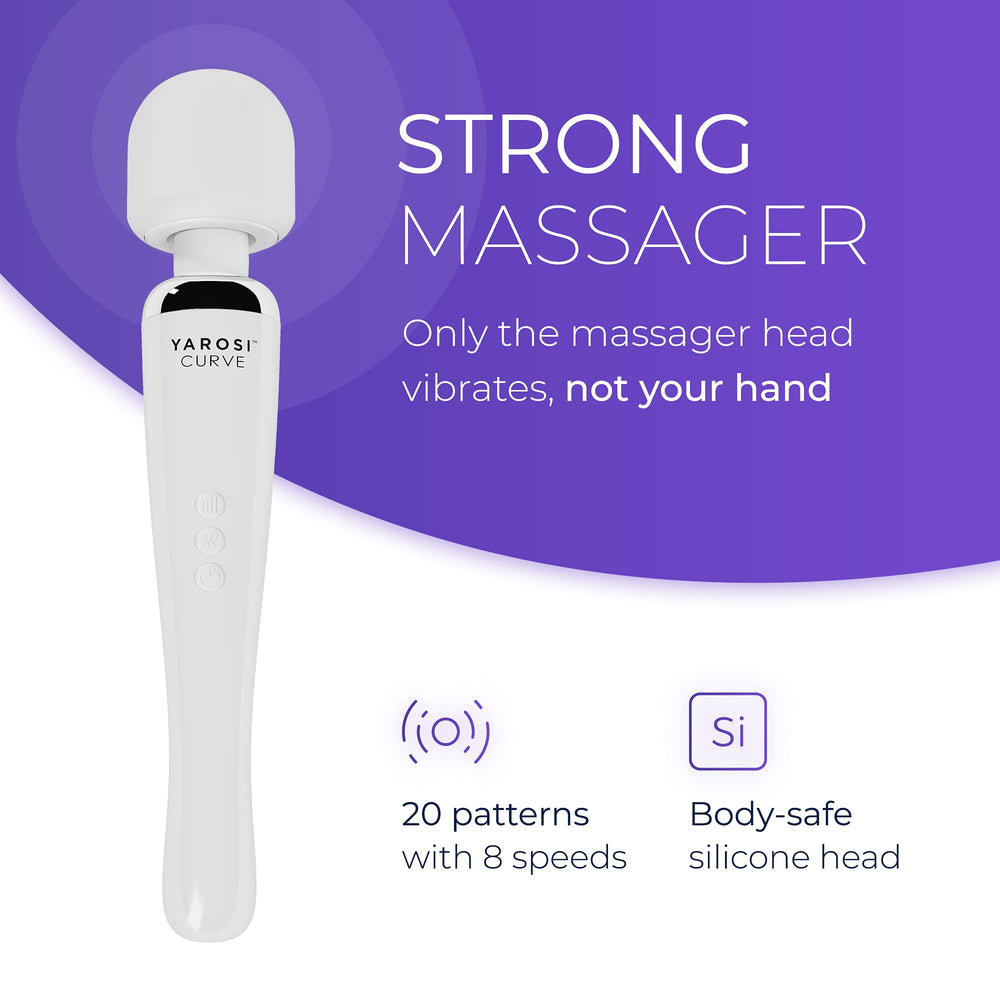8 speeds option on Yarosi Curve enables customizable relief sessions.