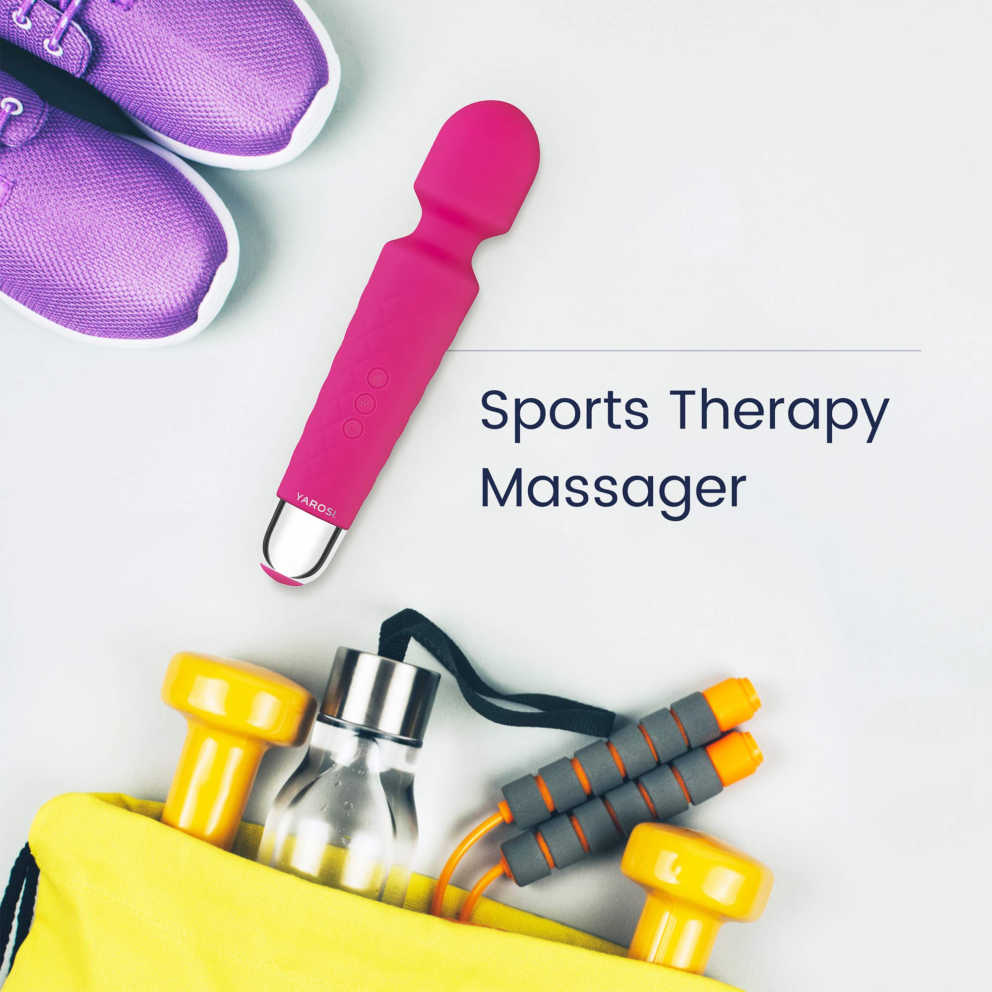 Yarosi Massage features a flexible bendable neck for precise targeting.