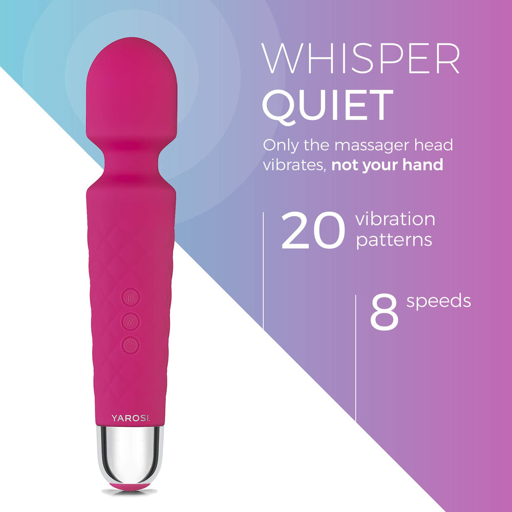 Yarosi Massage waterproof wand designed for easy cleaning after use.