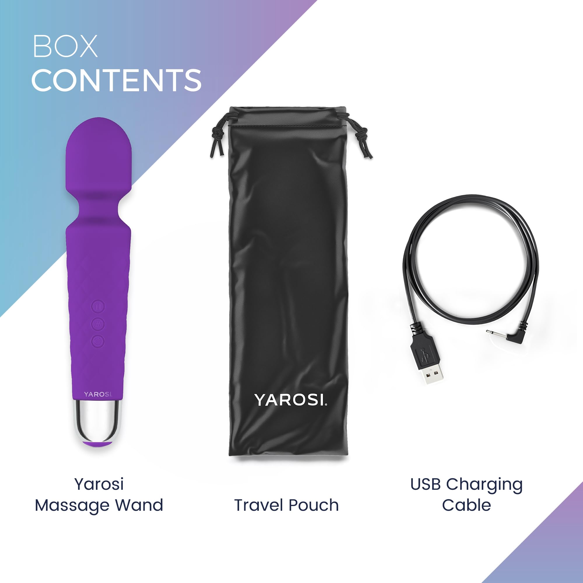 Yarosi wand massager travel case ready for compact packing.