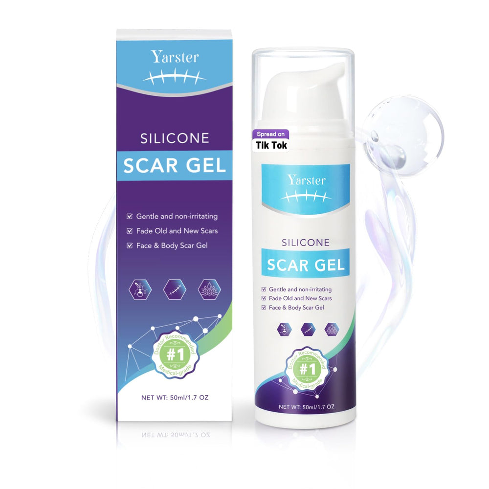 Yarster silicone scar gel bottle front for daily use fading scars