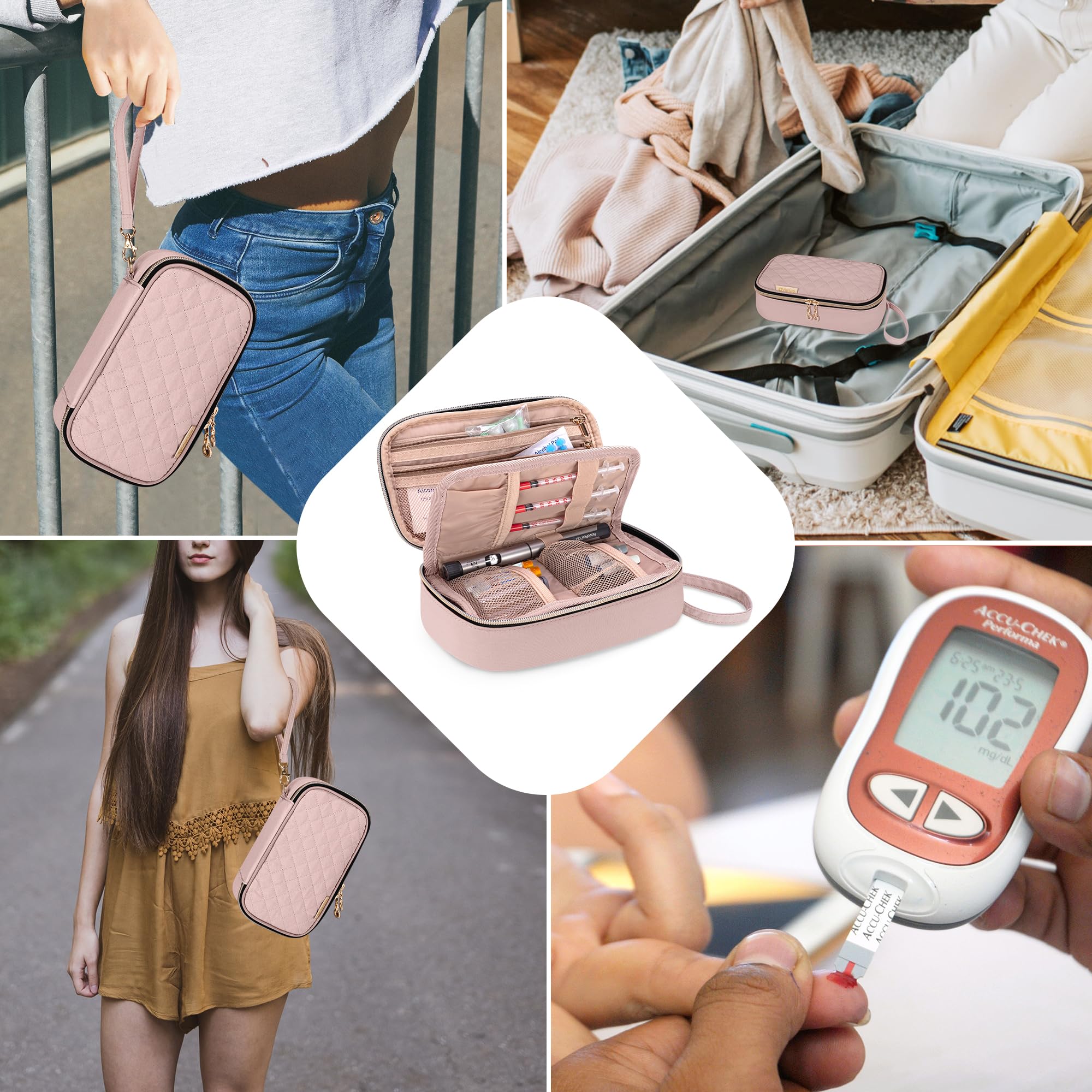 YARWO dusty rose colored case is compact and stylish