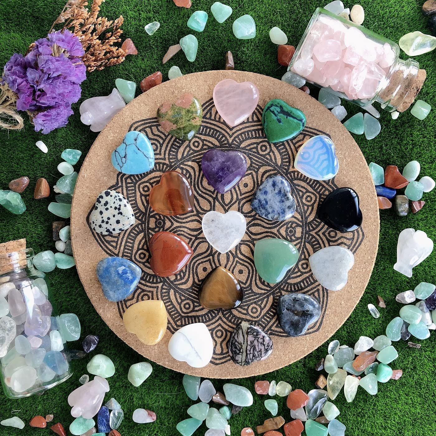 YATOJUZI Clear Quartz heart crystal for clarity and focus.