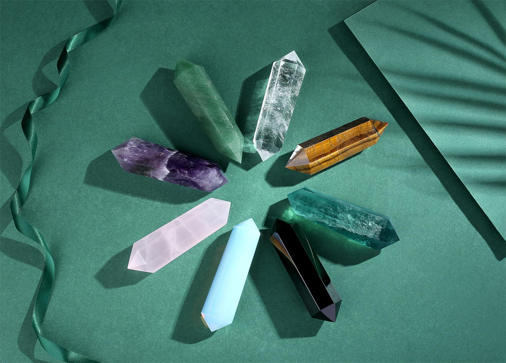 YATOJUZI handcrafted wand showcases natural patterns and unique crystal formation.