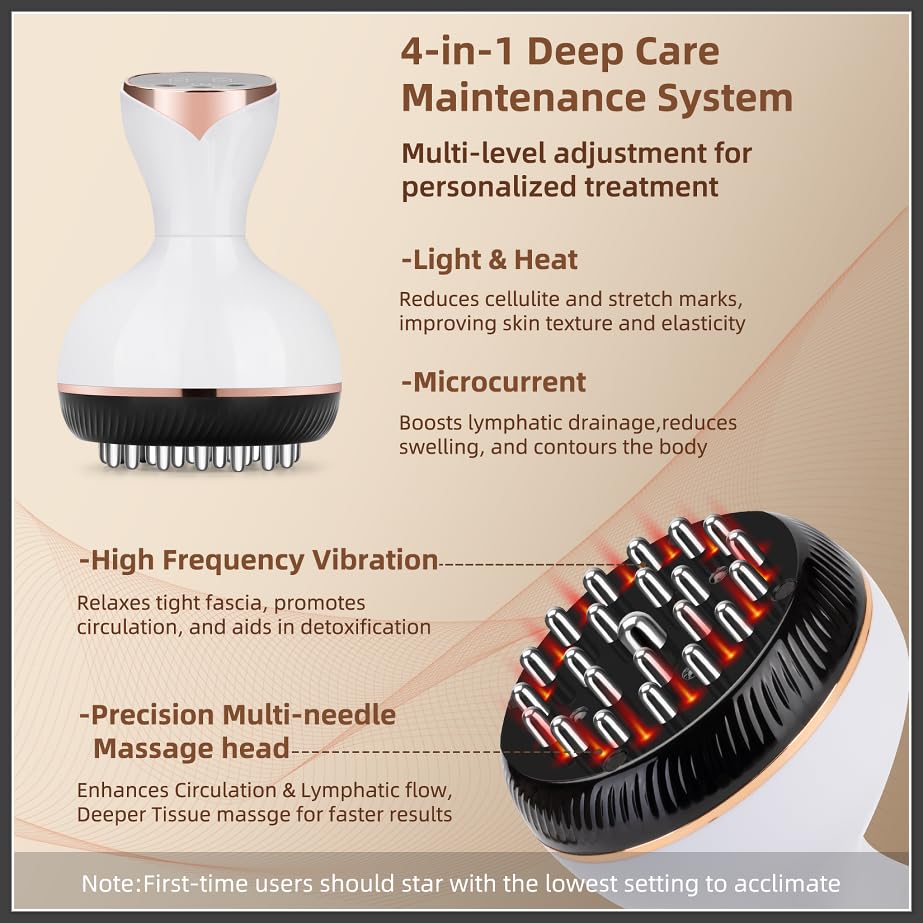 Yaumany massage beads and vibration feature for intense tissue massage across legs and arms.