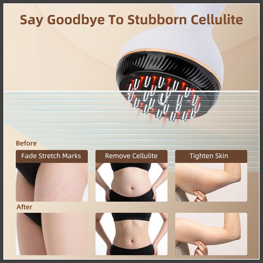 Yaumany microcurrent nodes closeup for precise tissue stimulation and cellulite improvement potential.