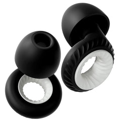 Yawsoy concert ear plugs with outer ring engraving for stylish, comfortable hearing protection at live events.