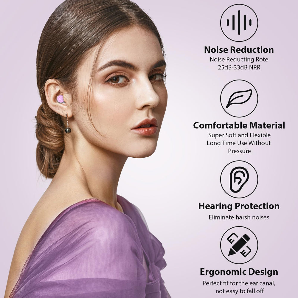 Yawsoy ergonomic ear plug design for snug, day-long wear