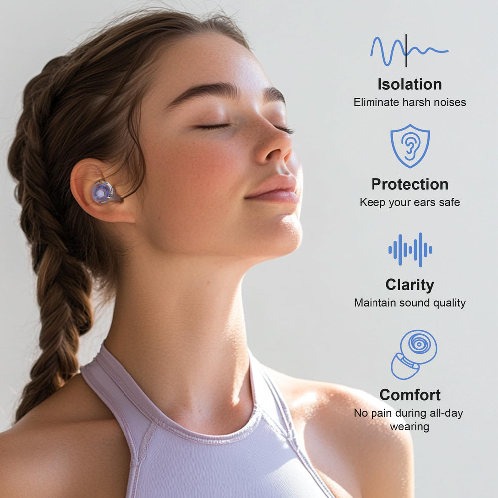 Yawsoy reusable silicone ear plugs with compact case for on-the-go use