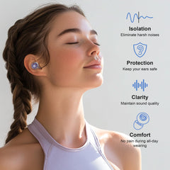 Yawsoy reusable silicone ear plugs with compact case for on-the-go use