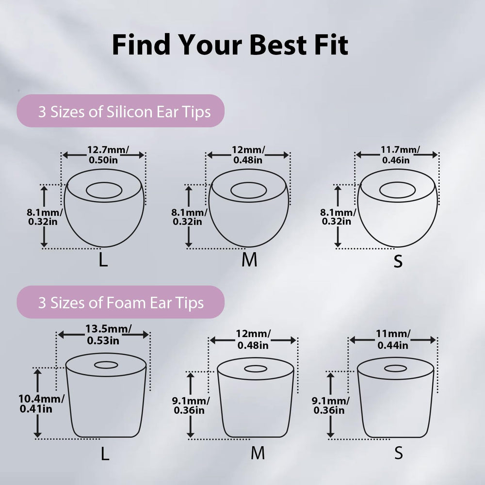 Yawsoy silicone tips size S for comfortable, hygienic fit