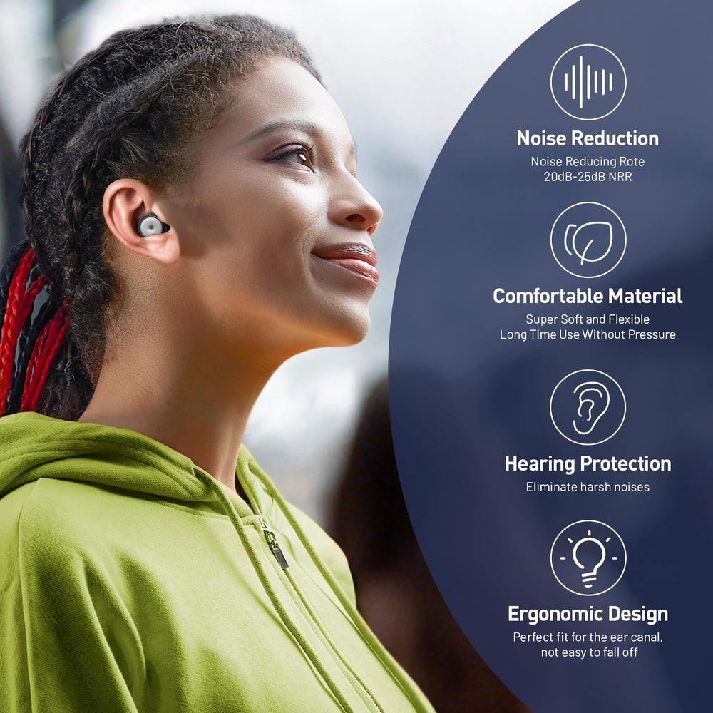 Yawsoy ear plugs soft silicone tips in multiple sizes for comfort and fit