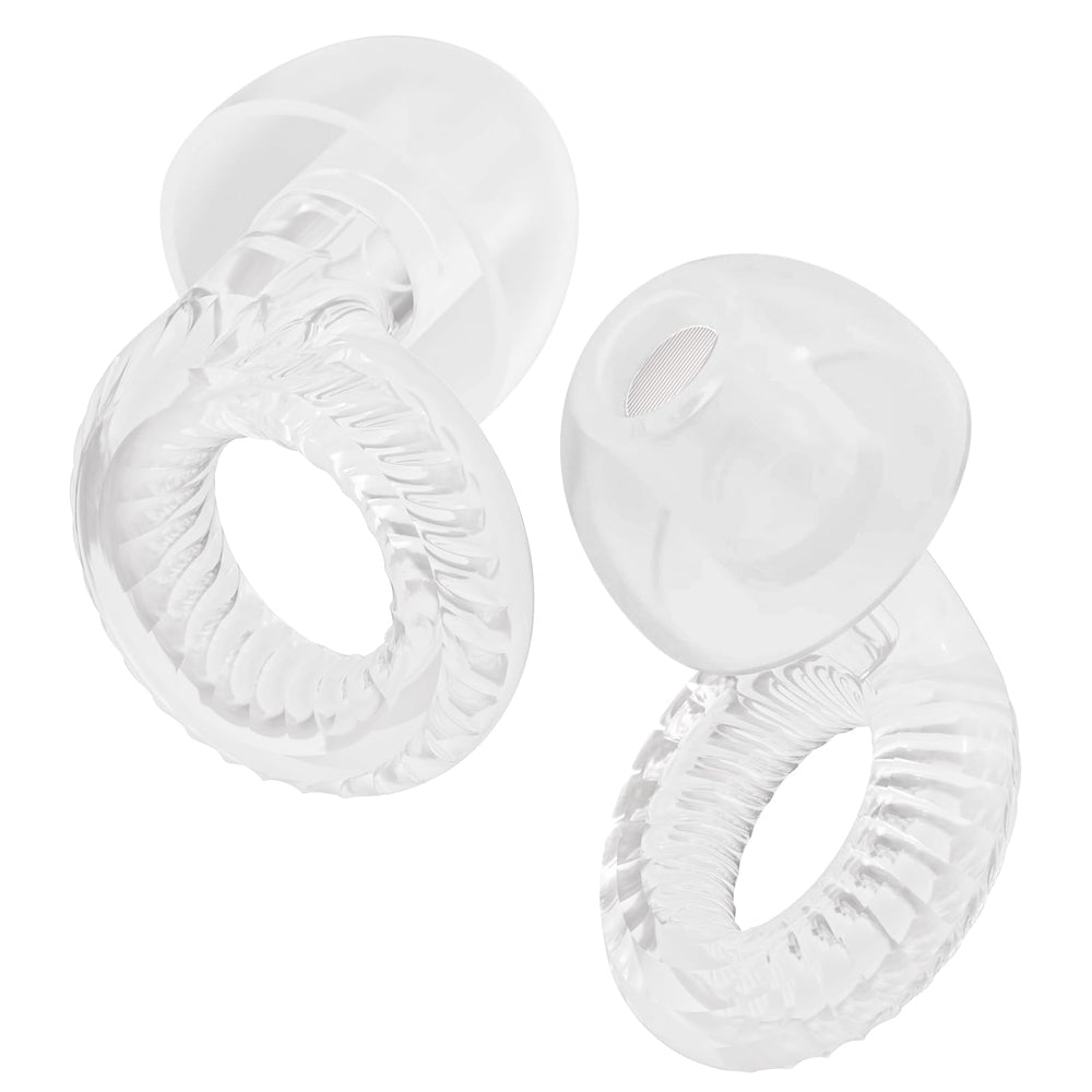 Yawsoy reusable ear plugs with mesh-filter close-up for clearer conversations.