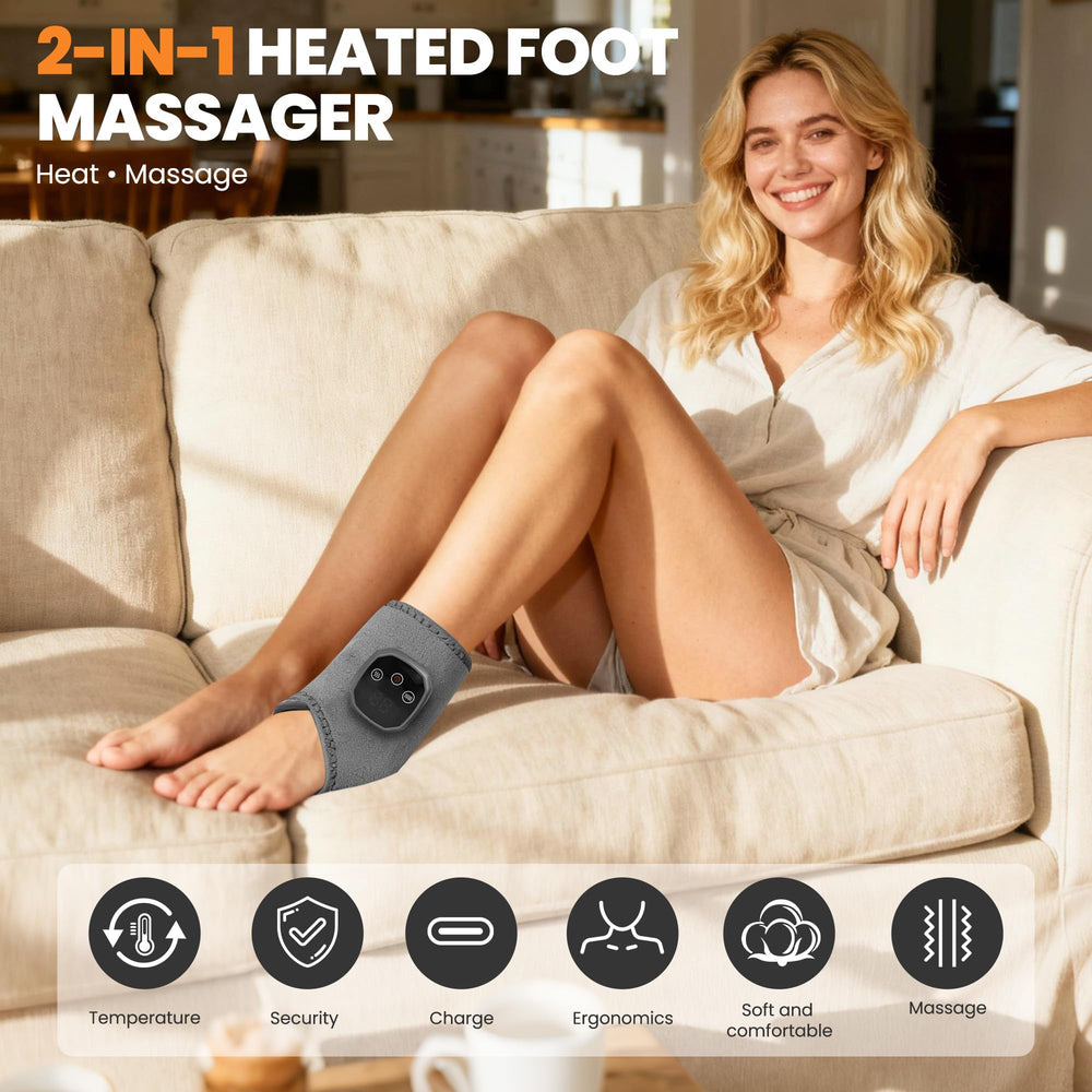 YAZHI Foot Massager Wrap side view shows compact design for easy home or travel use.