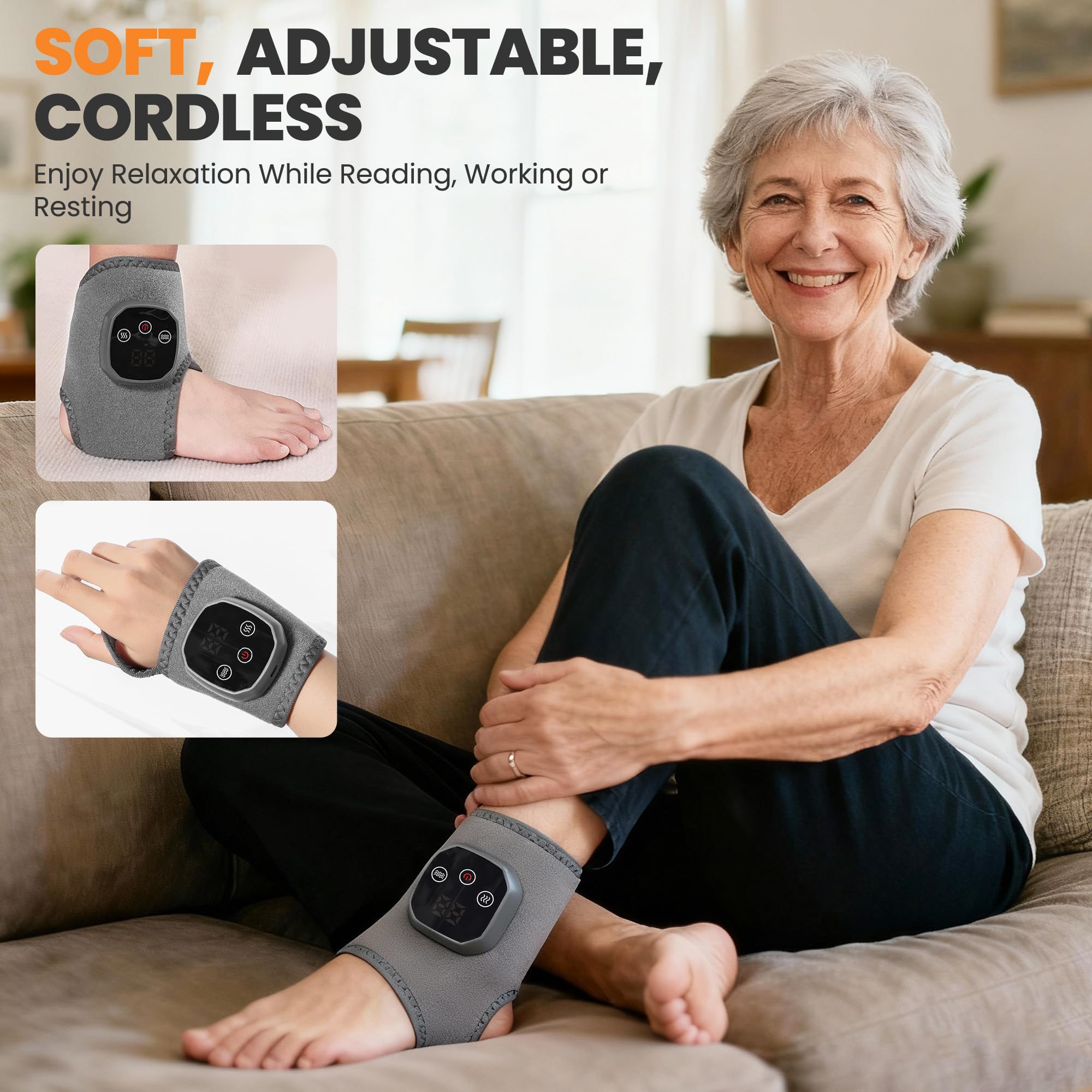 YAZHI Foot Massager Wrap travel bag scene illustrates ready-to-pack massage companion.