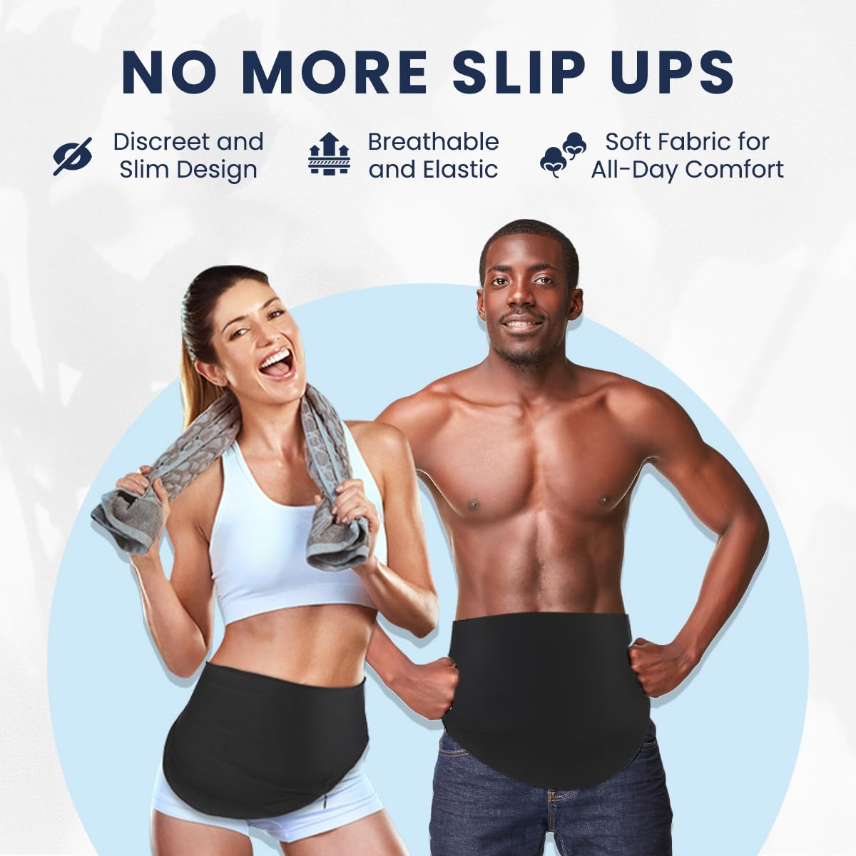 YConnect ostomy belt discreet cover provides a low profile look under clothing