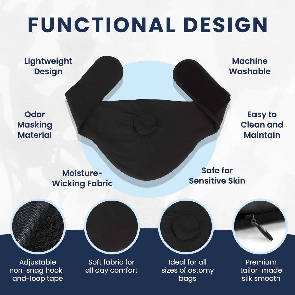 YConnect Ostomy Belt sports support during activity for comfort and security.