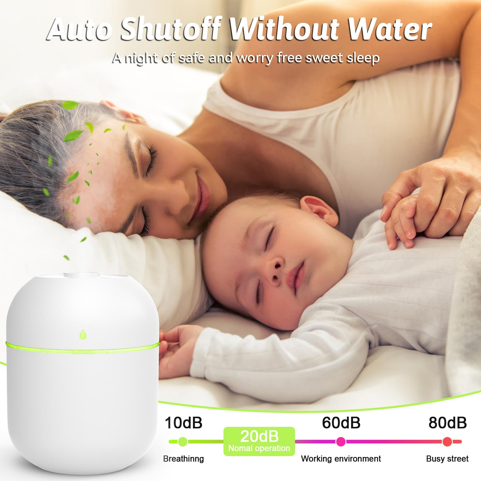 YDHZ diffuser operates quietly for undisturbed sleep