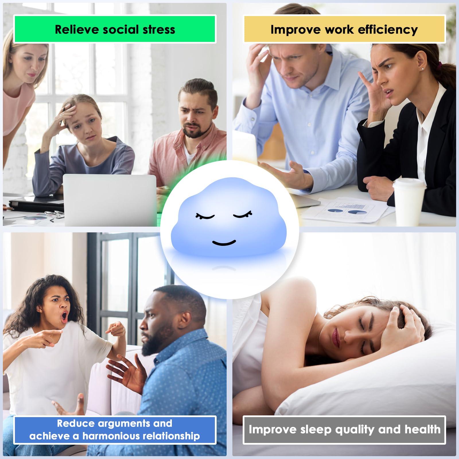 Yeebeny Breathing Lamp room decor creates a soothing ambience.