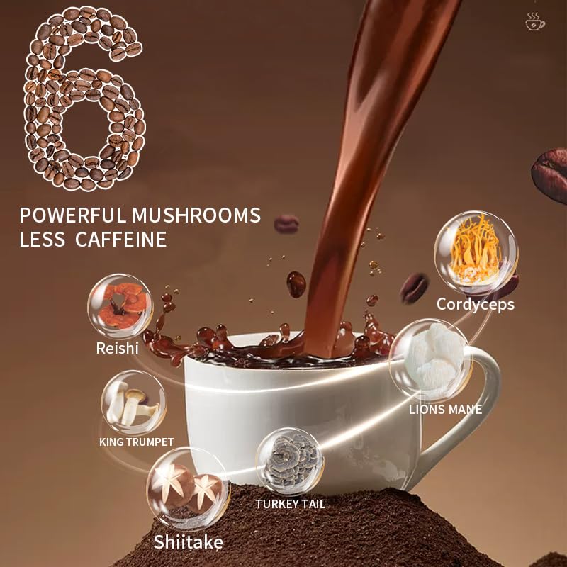YEGE Mushroom Coffee with coconut milk promises creamy texture and taste.